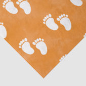 Herfst Waterverf Baby shower voetafdrukpatroon Tissuepapier (Detail)