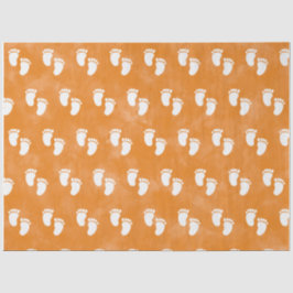 Herfst Waterverf Baby shower voetafdrukpatroon Tissuepapier