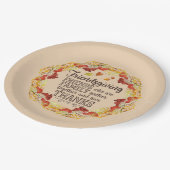 Herfst Waterverf Berry verliet vriendschap Papieren Bordje (Gekanteld)