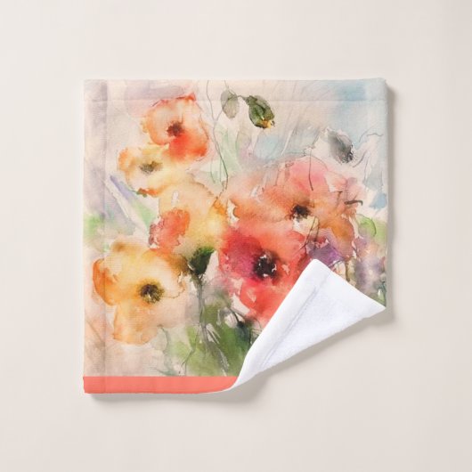 Herfst waterverf blaast badhanddoekset bad handdoek (Wasdoekje)