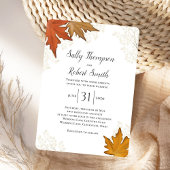 Herfst Waterverf Bladeren Bruiloft Custom Kaart