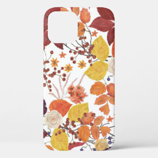 Herfst Waterverf Bladeren en Rozen Case-Mate iPhone Case