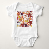 Herfst Waterverf Bladeren en Rozen Romper (Voorkant)