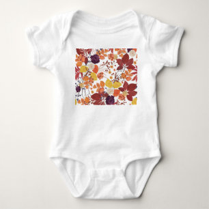 Herfst Waterverf Bladeren en Rozen Romper