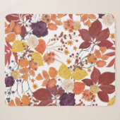 Herfst Waterverf Bladeren en Rozen Sherpa Deken (Voorkant (horizontaal))
