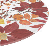 Herfst Waterverf Bladeren en Rozen Snijplank (Hoek)