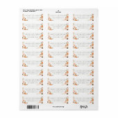 Herfst Waterverf Bloem Bruiloft Etiket (Full Sheet)