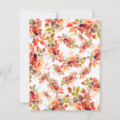 Herfst Waterverf Bloemen 30e Verjaardagsprogramma Kaart (Achterkant)