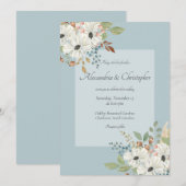 Herfst Waterverf Bloemen Boeket Kaart (Voorkant / Achterkant)