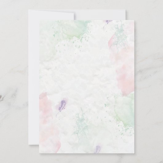 Herfst Waterverf Bloemen Bruids Douche Uitnodiging (Achterkant)