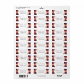 Herfst Waterverf Bloemen bruiloft retour adres Etiket (Full Sheet)
