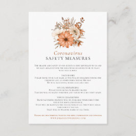 Herfst Waterverf Bloemen Coronavirus Safety Enclo Informatiekaartje