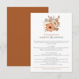 Herfst Waterverf Bloemen Coronavirus Safety Enclo Informatiekaartje