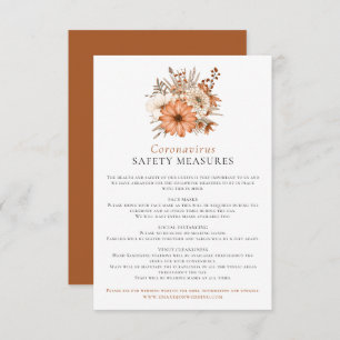 Herfst Waterverf Bloemen Coronavirus Safety Enclo Informatiekaartje