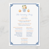 Herfst Waterverf Bloemen en pompoenen bruiloft Programmakaart (Achterkant)