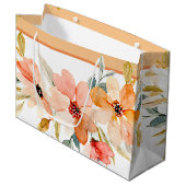Herfst waterverf bloemen groot cadeauzakje (Voorkant Gekanteld)