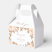 Herfst Waterverf Bloemen Ivoor bruiloft Dank u Bedankdoosjes (Voorkant Zijde)