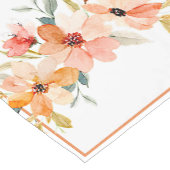 Herfst waterverf bloemen korte tafelloper (Hoek)
