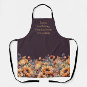 Herfst Waterverf Bloemen- Schort (Voorkant)