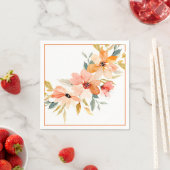 Herfst waterverf bloemen servet (Insitu)