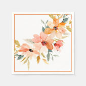 Herfst waterverf bloemen servet (Voorkant)