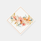 Herfst waterverf bloemen servet (Hoek)
