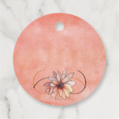 Herfst Waterverf Bloemen Terracotta Gele bruiloft Bedankjes Labels (Achterkant)