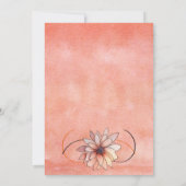 Herfst Waterverf Bloemen Terracotta Gele bruiloft Kaart (Achterkant)