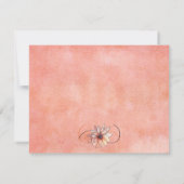 Herfst Waterverf Bloemen Terracotta Gele bruiloft RSVP Kaartje (Achterkant)