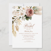 Herfst Waterverf Bloemen Vrijgezellenfeest Uitnodi Kaart (Voorkant)