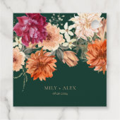 Herfst waterverf bloemenherfst bruiloft bedankjes labels (Achterkant)