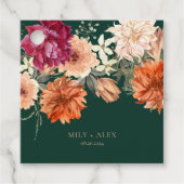 Herfst waterverf bloemenherfst bruiloft bedankjes labels (Voorkant)