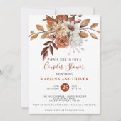 Herfst Waterverf Bloemenkoppels Douche Kaart (Voorkant)