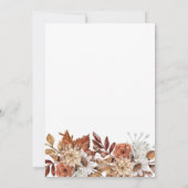 Herfst Waterverf Bloemenkoppels Douche Kaart (Achterkant)