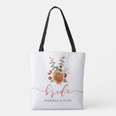 Herfst Waterverf Bloemige Bruidstas Tote Bag (Achterkant)