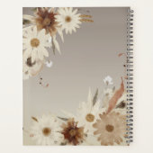 Herfst Waterverf Bloemmonogram gepersonaliseerd Planner (Achterkant)