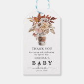 Herfst Waterverf Bloom Baby shower Dank u wel Cadeaulabel (Voorkant)