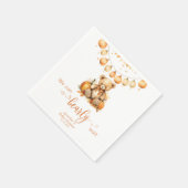 Herfst waterverf boho beer pompoen baby shower servet (Hoek)