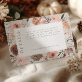 Herfst Waterverf Boho Floral Wedding Info Kaart