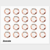 Herfst Waterverf Boho Floral Wedding Ronde Sticker (Vel)