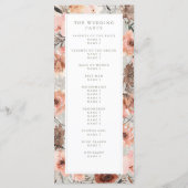 Herfst Waterverf Boho Trouwprogramma Menu (Achterkant)