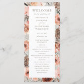 Herfst Waterverf Boho Trouwprogramma Menu (Voorkant)