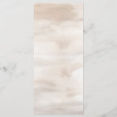 Herfst Waterverf Boho Wedding Menu (Achterkant)