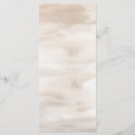 Herfst Waterverf Boho Wedding Menu (Achterkant)