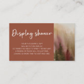 Herfst Waterverf Bos Terracota Display douche Informatiekaartje (Voorkant)