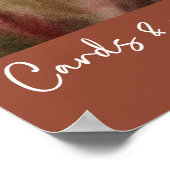 Herfst Waterverf Bos Terracota kaarten en geschenk Poster (Hoek)