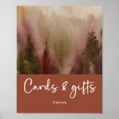 Herfst Waterverf Bos Terracota kaarten en geschenk Poster (Voorkant)