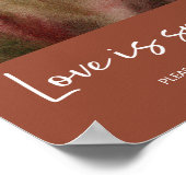 Herfst Waterverf Bos Terracota Liefde is lief Poster (Hoek)