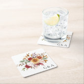 Herfst Waterverf Botanisch  Kartonnen Onderzetters (Insitu)