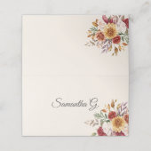 Herfst Waterverf Botanisch Plaatskaartje (Buitenkant ongevouwen)